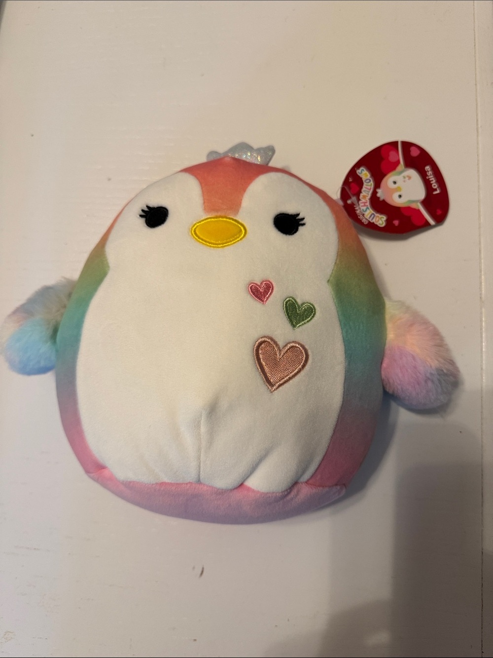 Squishmallows NWT Medium Rainbow Penguin Plush